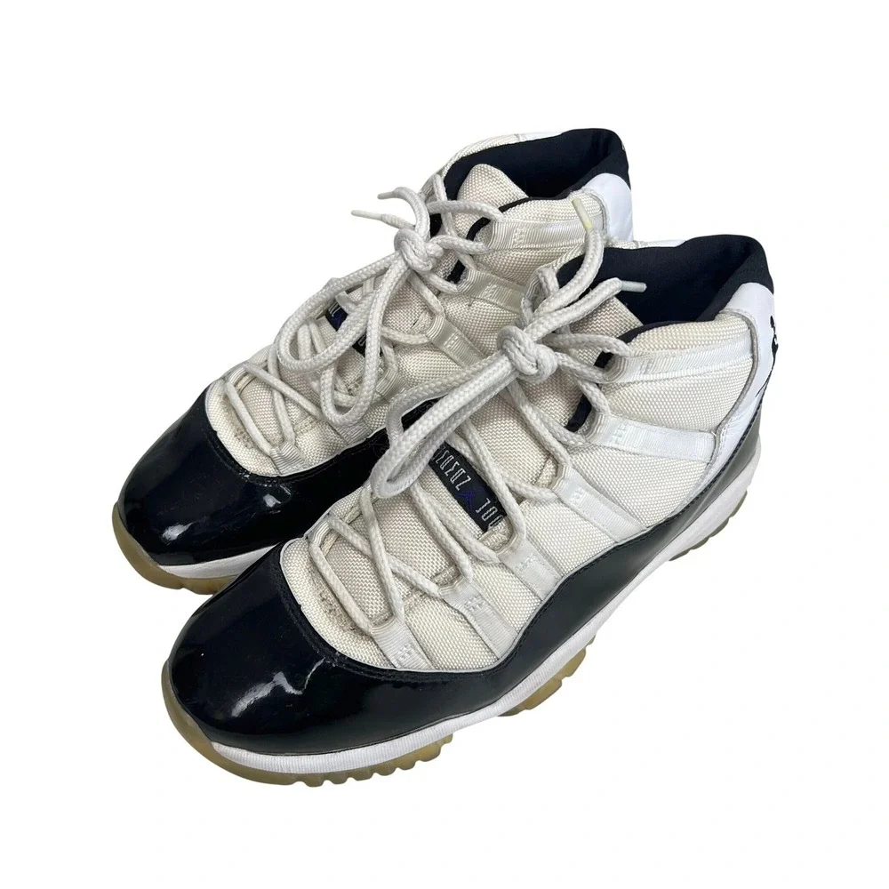 Air Jordan 11 Concord 2000 Vintage White Black 136046-101 Mens 10.5 *READ*